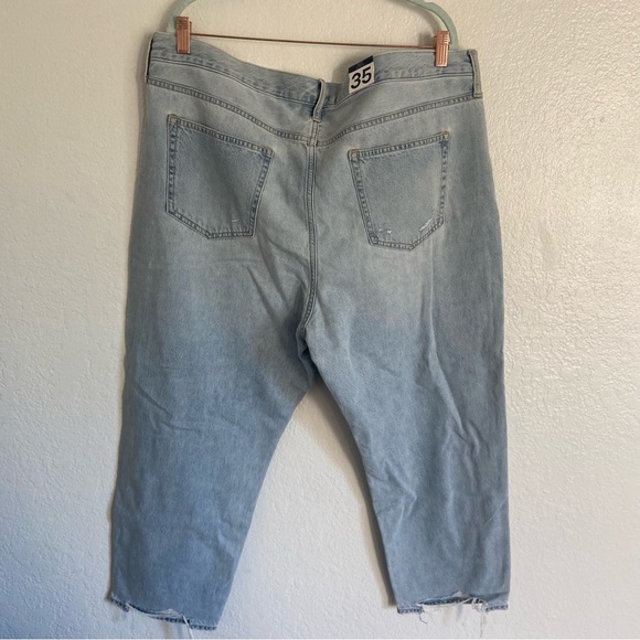 NWT Gap Boyfriend Midrise Straight Jeans Light Wash Distressed 20/35 - Picture 5 of 5